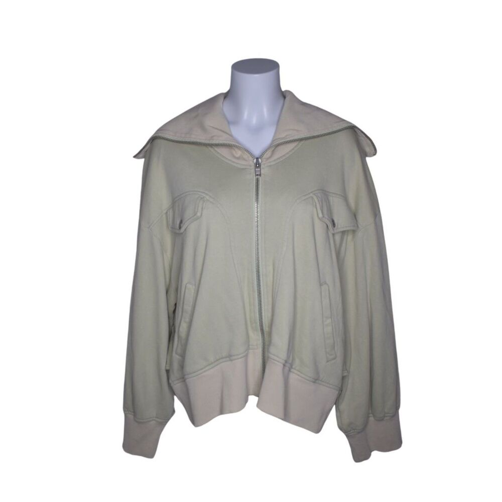 We The Free Addison Jacket NWOT Cream Oversized Full Zip Boho Womens Large